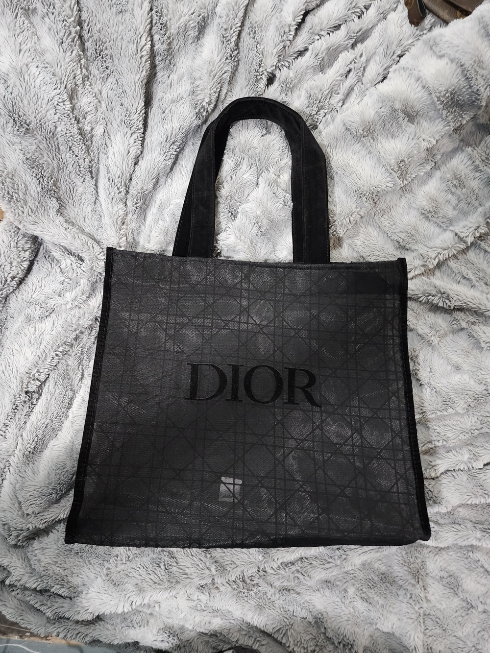 Dior Black Logo Mesh Tote